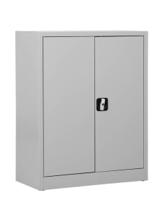 Wolfstahl Büro Stahlschrank - Aktenschrank Lichtgrau abschliessbar 80x38x100cm, aufgebaut