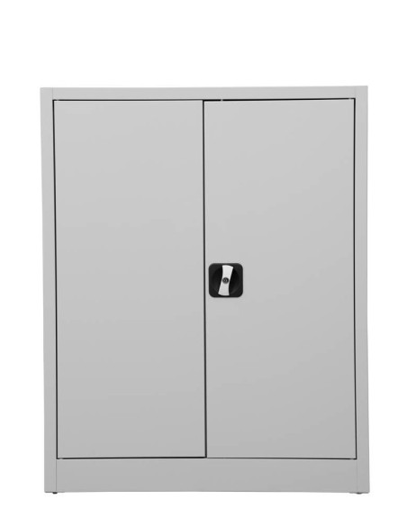 Wolfstahl Büro Stahlschrank - Aktenschrank Lichtgrau abschliessbar 80x38x100cm, aufgebaut