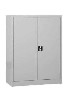 Wolfstahl Büro Stahlschrank - Aktenschrank Lichtgrau abschliessbar 92x42x120cm, aufgebaut