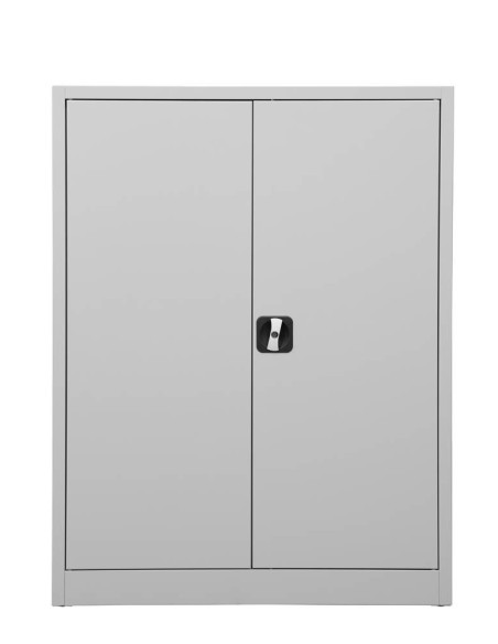 Wolfstahl Büro Stahlschrank - Aktenschrank Lichtgrau abschliessbar 92x42x120cm, aufgebaut