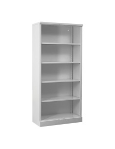 Wolfstahl Büro Stahlschrank - Aktenregal stahl 4 Fachböden 92x42x195cm verkehrsweiss