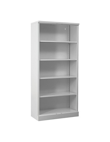 Wolfstahl Büro Stahlschrank - Aktenregal stahl 4 Fachböden 92x42x195cm verkehrsweiss