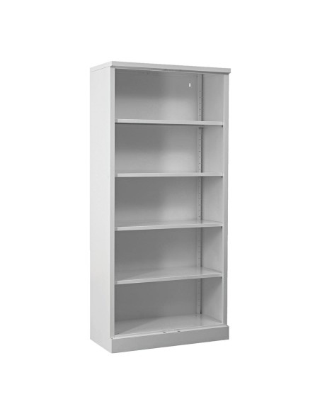 Wolfstahl Büro Stahlschrank - Aktenregal stahl 4 Fachböden 92x42x195cm verkehrsweiss