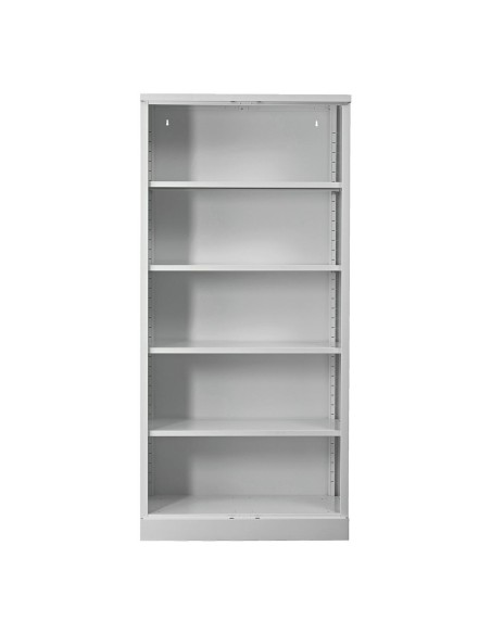 Wolfstahl Büro Stahlschrank - Aktenregal stahl 4 Fachböden 92x42x195cm verkehrsweiss