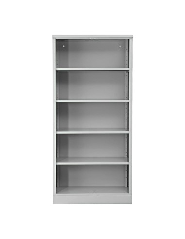 Wolfstahl Büro Stahlschrank - Aktenregal stahl 4 Fachböden 92x42x195cm lichtgrau