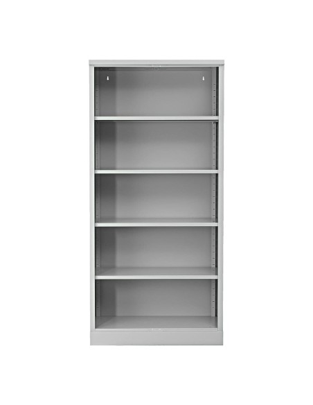 Wolfstahl Büro Stahlschrank - Aktenregal stahl 4 Fachböden 92x42x195cm lichtgrau