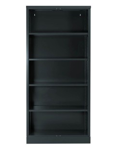Wolfstahl Büro Stahlschrank - Aktenregal stahl 4 Fachböden 92x42x195cm schwarz