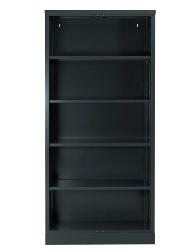 Wolfstahl Büro Stahlschrank - Aktenregal stahl 4 Fachböden 92x42x195cm schwarz