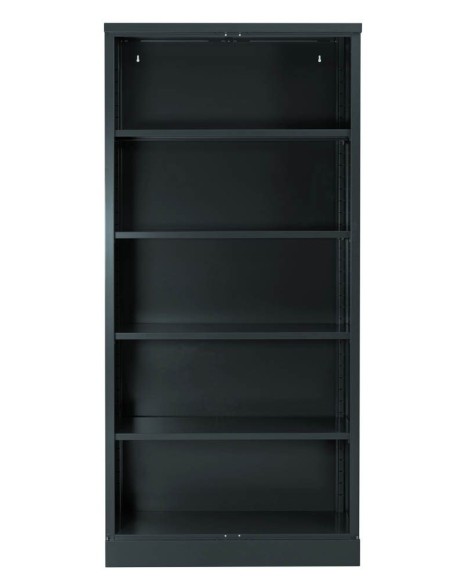 Wolfstahl Büro Stahlschrank - Aktenregal stahl 4 Fachböden 92x42x195cm schwarz