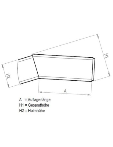 Verladerampe paar SuperLeicht-Schiene AK mit Rand & klappbar Länge 2500/1250mm - Tragkraft 550kg
