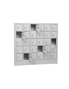 Wolfstahl Schliessfachschrank Stahl 30 Schliessfächer Zylinderschloss 119 x 15 x 110 cm