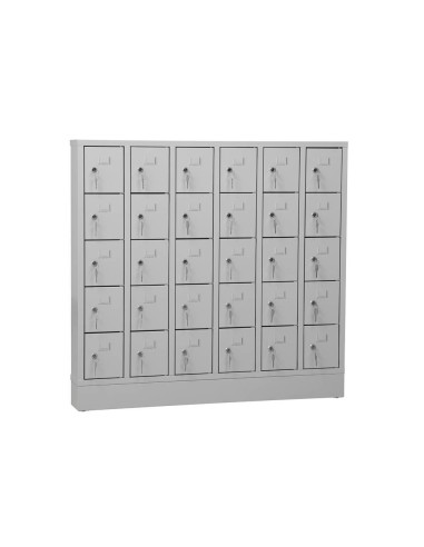 Wolfstahl Schliessfachschrank Stahl 30 Schliessfächer Zylinderschloss 119 x 15 x 110 cm