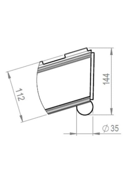 Verladerampe paar Schwerlast-Schiene XOM 455mm breit (Endkopf mit Wulst) Länge 3500mm - Tragkraft 11300kg