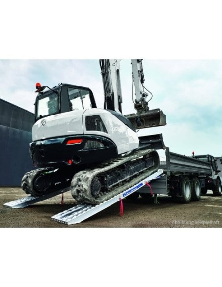 Verladerampe paar Schwerlast-Schiene XOM 455mm breit (Endkopf mit Wulst) Länge 3500mm - Tragkraft 11300kg