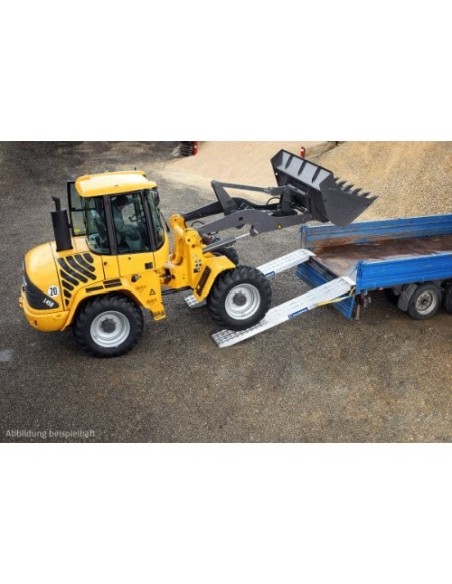 Verladerampe paar Schwerlast-Schiene XOM 455mm breit (Endkopf mit Wulst) Länge 3390mm - Tragkraft 11300kg