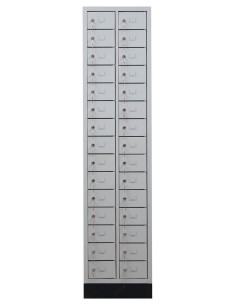 Wolfstahl Schliessfachschrank Stahl 30 Schliessfächer Zylinderschloss 46 x 20 x 195 cm 2