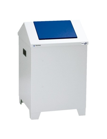 Abfalltrennung PWK, RAL 7035/5010, 73 Liter