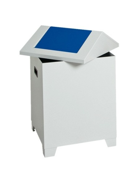 Abfalltrennung PWK, RAL 7035/5010, 73 Liter