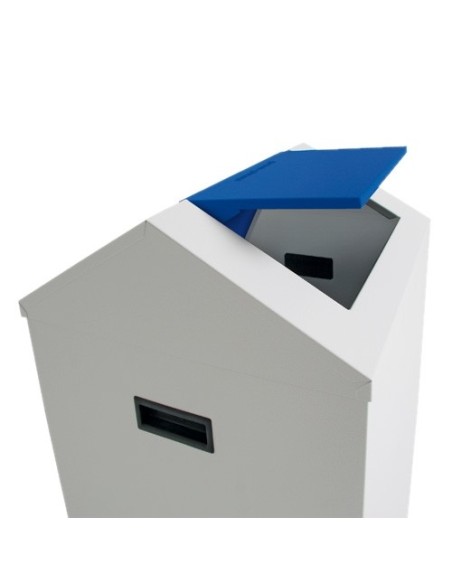 Abfalltrennung PWK, RAL 7035/5010, 73 Liter