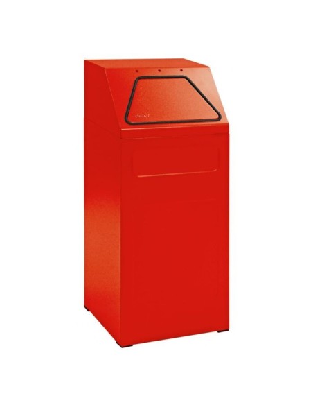 Abfalltrennung 65, RAL 3000/3000, verz. Innenbehälter, 65 Liter