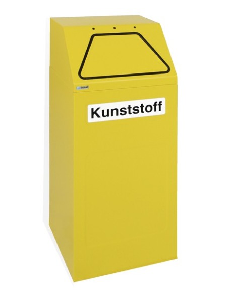 Abfalltrennung 65, RAL 1003/1003, verz. Innenbehälter, 65 Liter