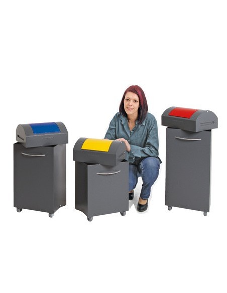 Abfalltrennung  TS 2000, stationär als auch mobil, 7016/7035. Fassungsvermögen: 45 Liter.