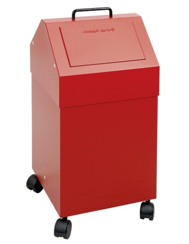 Abfalltrennung 45, fahrbar, RAL 3000/3000, 45 Ltr.