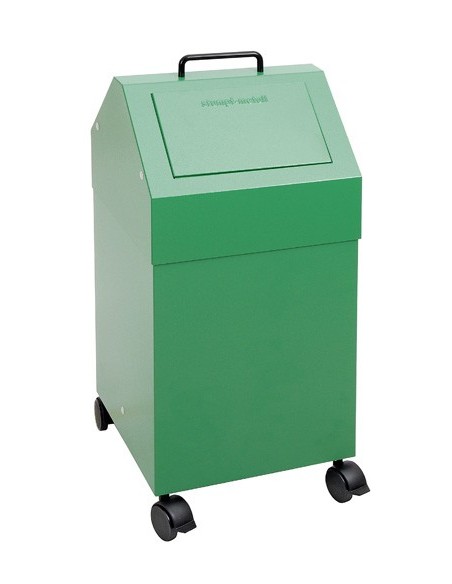 Abfalltrennung 45, fahrbar, RAL 6024/6024, 45 Ltr.