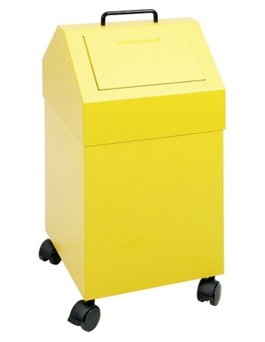 Abfalltrennung 45, fahrbar, RAL 1003/1003, 45 Ltr.