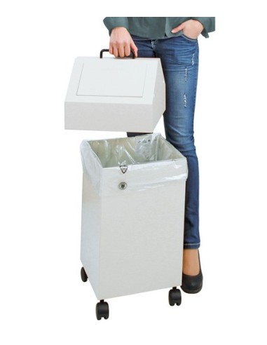 Abfalltrennung 45, fahrbar, RAL 1003/1003, 45 Ltr.