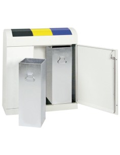 Abfalltrennung TD 3, RAL 7035/RAL 7016, RAL 1003, RAL 5010, verz. Innenbehälter, 3x45 Liter