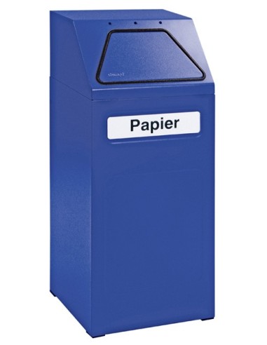 Abfalltrennung 65, RAL 5010/5010, verz. Innenbehälter, 65 Liter