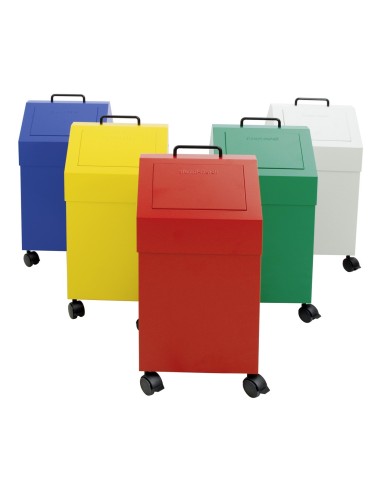 Abfalltrennung 45, fahrbar, RAL 5010/5010, 45 Ltr.