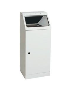 Abfalltrennung FP 45, Behälter zur Wandbefestigung, RAL 7035/ProPad anthrazitgrau. Mit verzinktem Innenbehälter, 45 Liter. 2