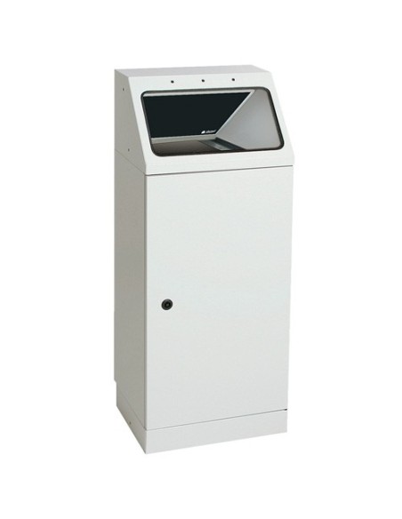 Abfalltrennung FP 45, Behälter zur Wandbefestigung, RAL 7035/ProPad anthrazitgrau. Mit verzinktem Innenbehälter, 45 Liter.