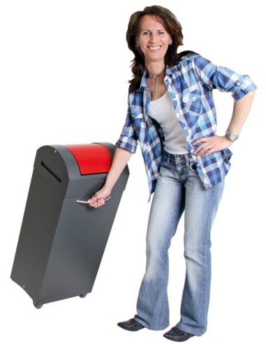 Abfalltrennung  TS 2000, stationär als auch mobil, 7016/5010. Fassungsvermögen: 75 Liter.