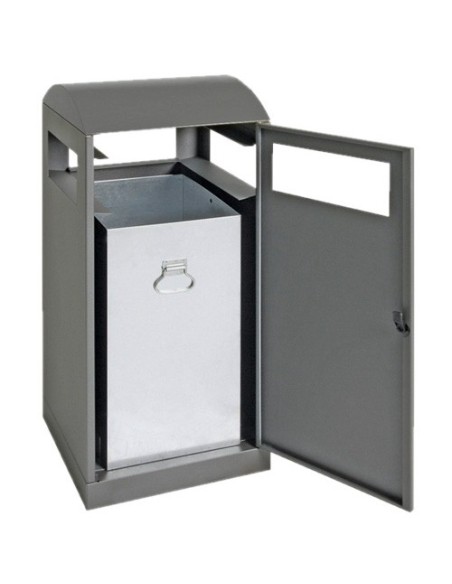 Abfalltrennung A³, anthrazitgrau/7016, verz. Innenbehälter, 90 Liter