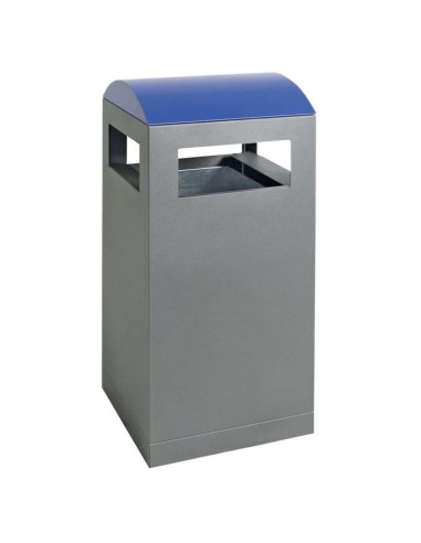 Abfalltrennung A³, anthrazitgrau/5010, verz. Innenbehälter, 90 Liter