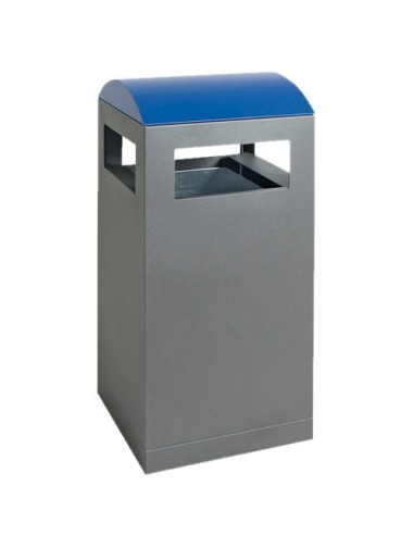 Abfalltrennung A³, anthrazitgrau/5010, verz. Innenbehälter, 90 Liter
