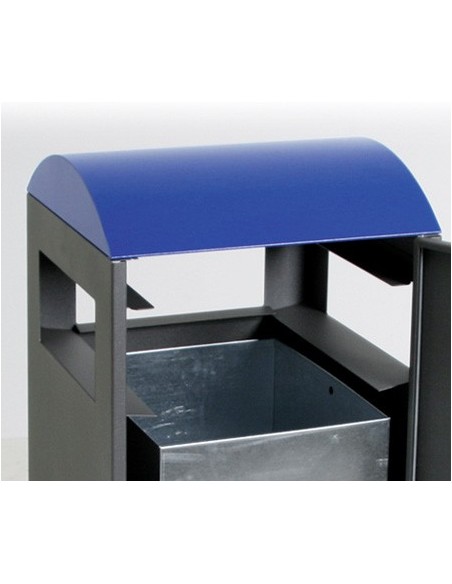 Abfalltrennung A³, anthrazitgrau/5010, verz. Innenbehälter, 90 Liter