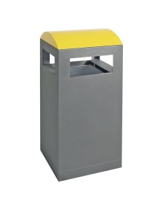 Abfalltrennung A³, anthrazitgrau/1003, verz. Innenbehälter, 90 Liter