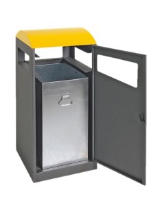 Abfalltrennung A³, anthrazitgrau/1003, verz. Innenbehälter, 90 Liter 2
