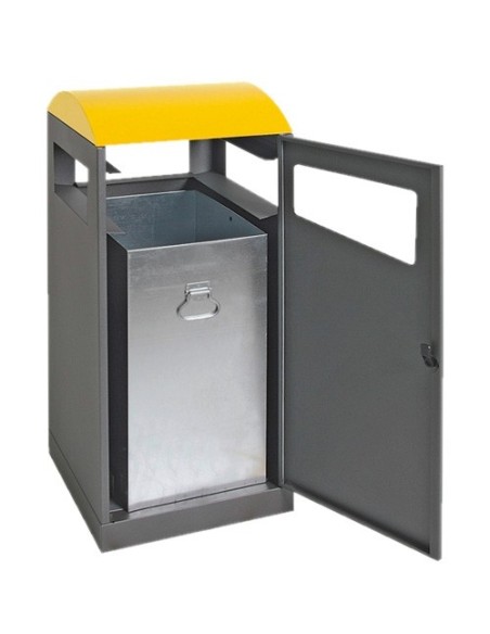 Abfalltrennung A³, anthrazitgrau/1003, verz. Innenbehälter, 90 Liter