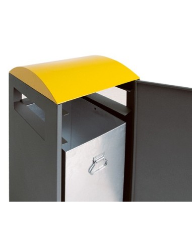 Abfalltrennung A³, anthrazitgrau/1003, verz. Innenbehälter, 90 Liter