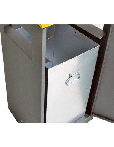 Abfalltrennung A³, anthrazitgrau/1003, verz. Innenbehälter, 90 Liter