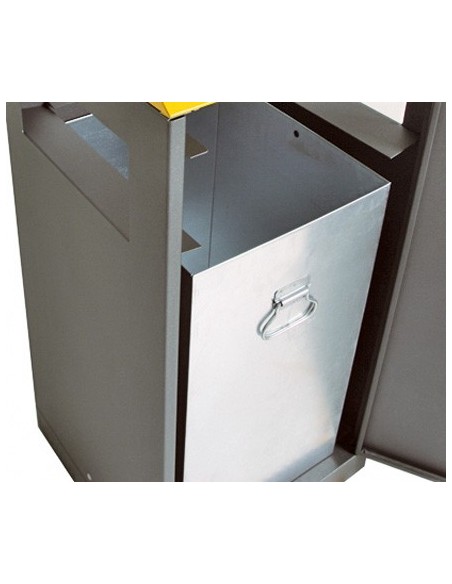 Abfalltrennung A³, anthrazitgrau/1003, verz. Innenbehälter, 90 Liter