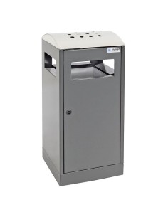 Abfalltrennung A³-AA, anthrazitgrau/Edelstahl, verz. Innenbehälter, 90 Liter