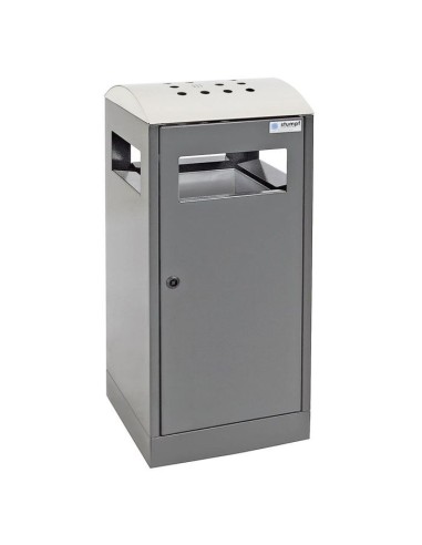 Abfalltrennung A³-AA, anthrazitgrau/Edelstahl, verz. Innenbehälter, 90 Liter