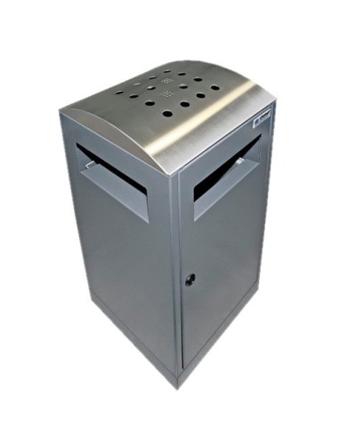 Abfalltrennung A³-AA, anthrazitgrau/Edelstahl, verz. Innenbehälter, 90 Liter