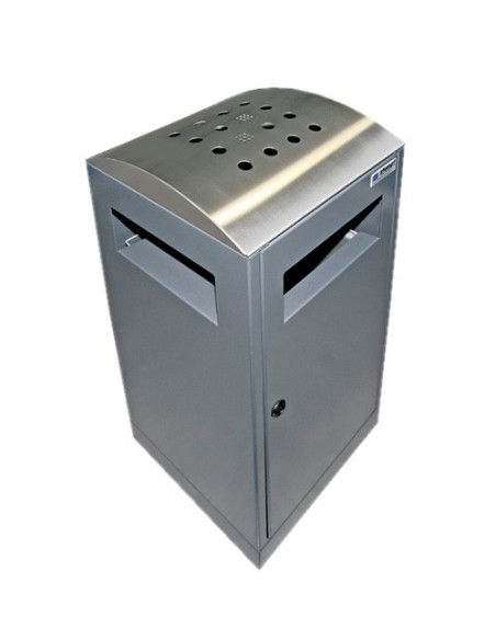 Abfalltrennung A³-AA, anthrazitgrau/Edelstahl, verz. Innenbehälter, 90 Liter